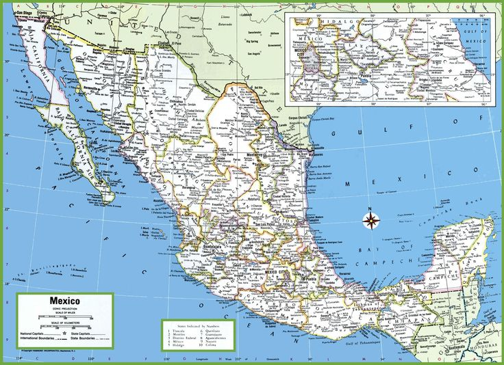 Large Detailed Map Of Mexico With Cities And Towns 