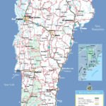 Large Detailed Tourist Map Of Vermont With Cities And Towns