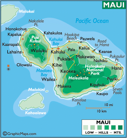 Large Maui Map Large Maui Map