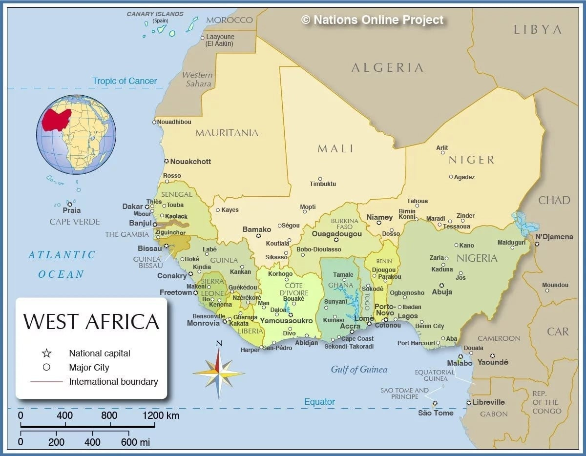 List Of West African Countries And Their Capitals YEN COM GH