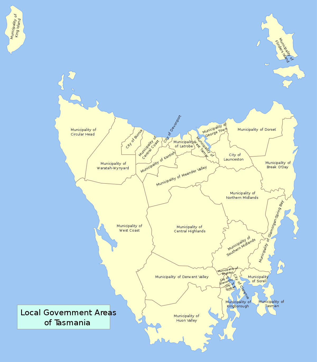 Local Government Areas In Tasmanien Wikipedia Local Government Areas In Tasmanien Wikipedia