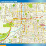 Look Our Special Grand Rapids Downtown Map World Wall
