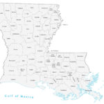 Louisiana Parish Map Large MAP Vivid Imagery 20 Inch By