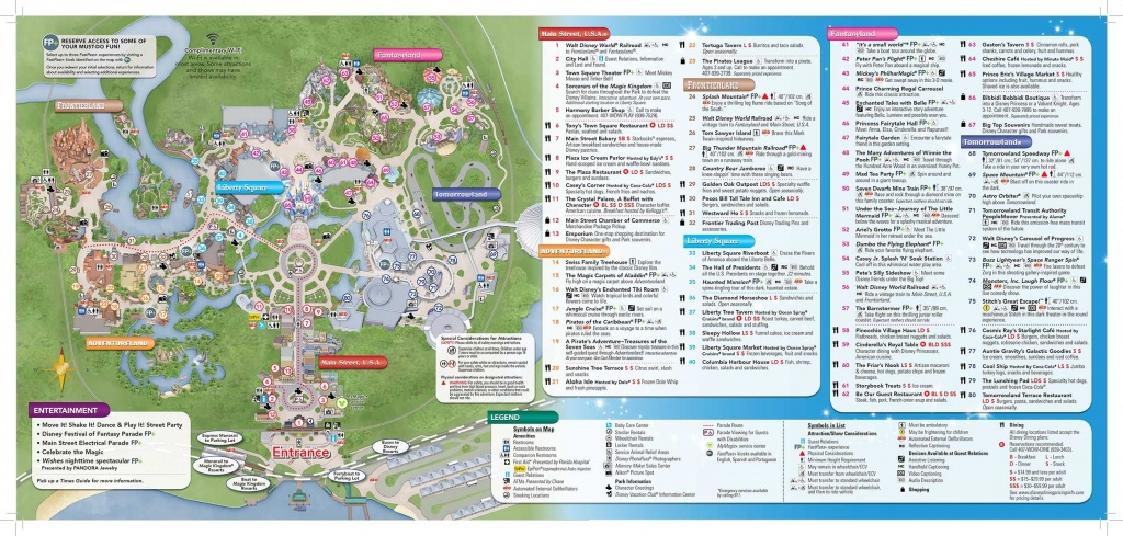 Magic Kingdom Park Map Walt Disney World Disney World 