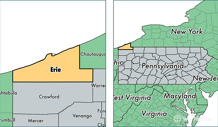 Map Of Erie County Pa Maping Resources