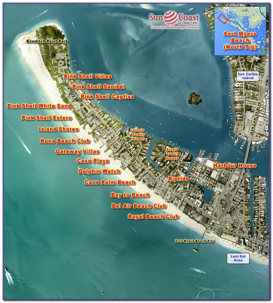 Map Of Fort Myers Beach Florida Printable Maps Map Of Fort Myers Beach Florida Printable Maps