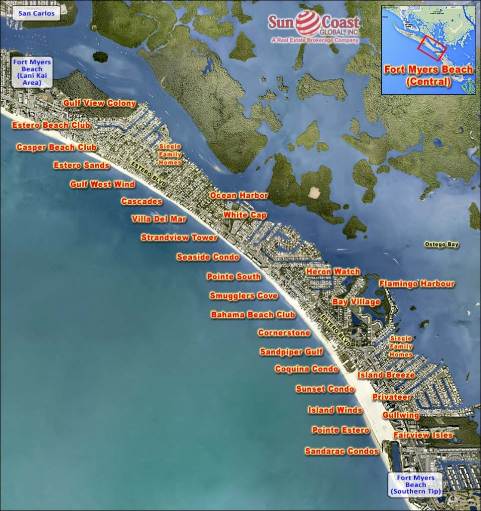 Map Of Fort Myers Beach Florida Printable Maps Map Of Fort Myers Beach Florida Printable Maps