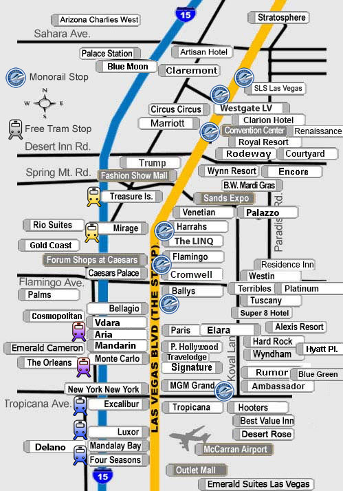 Map Of Hotels In Las Vegas AFP CV