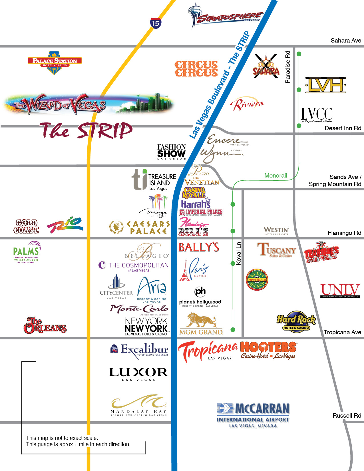 Las Vegas Strip Map Printable