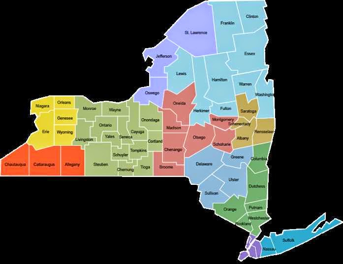 Map Of New York Counties Free Printable Maps