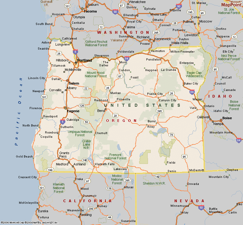 Map Of Oregon Cities And Towns Maps Of Oregon Cities 