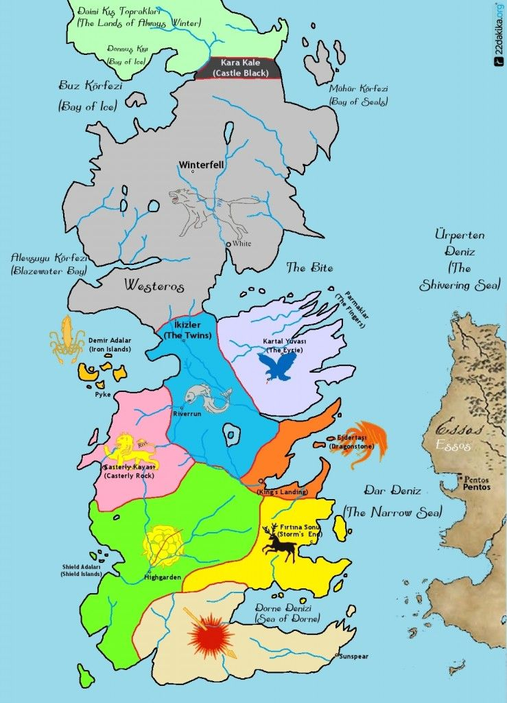 Map Of The Seven Kingdoms Game Of Thrones Map Hbo Game 