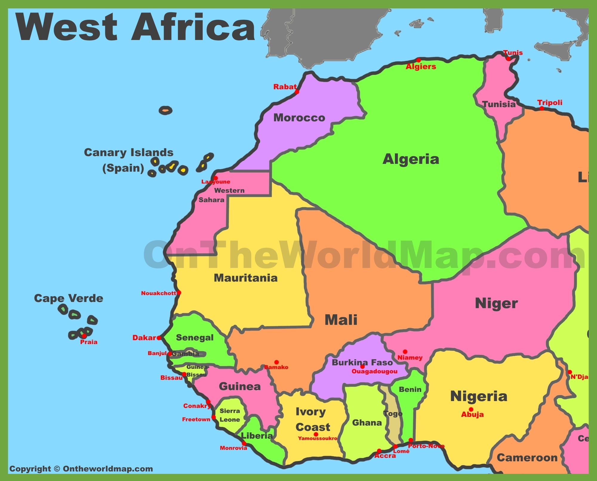 Map Of West Africa