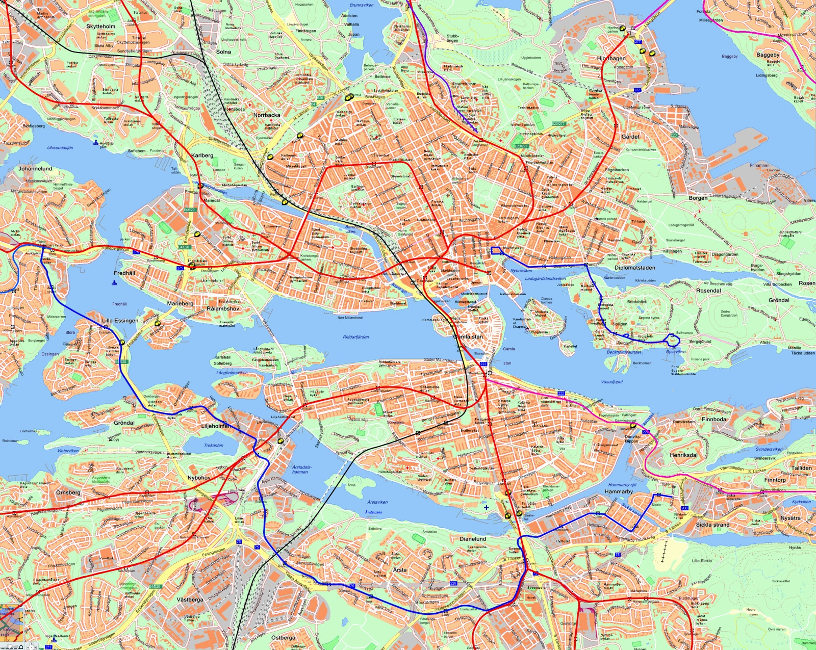 Mapas Detallados De Estocolmo Para Descargar Gratis E Imprimir