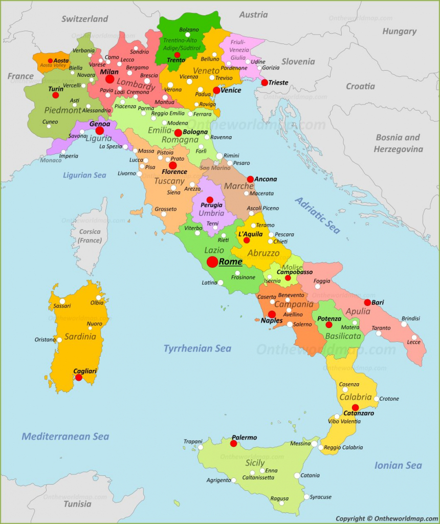 Maps Of Italy Detailed Map Of Italy In English Tourist 