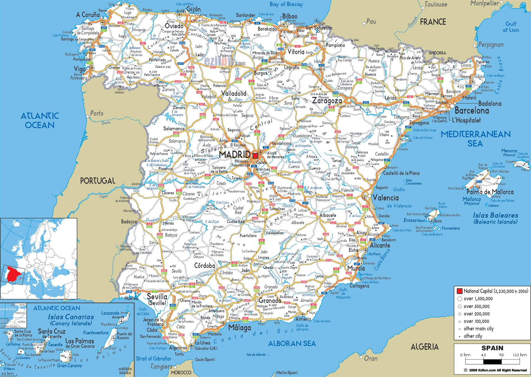 Maps Of Spain Detailed Map Of Spain In English Tourist 