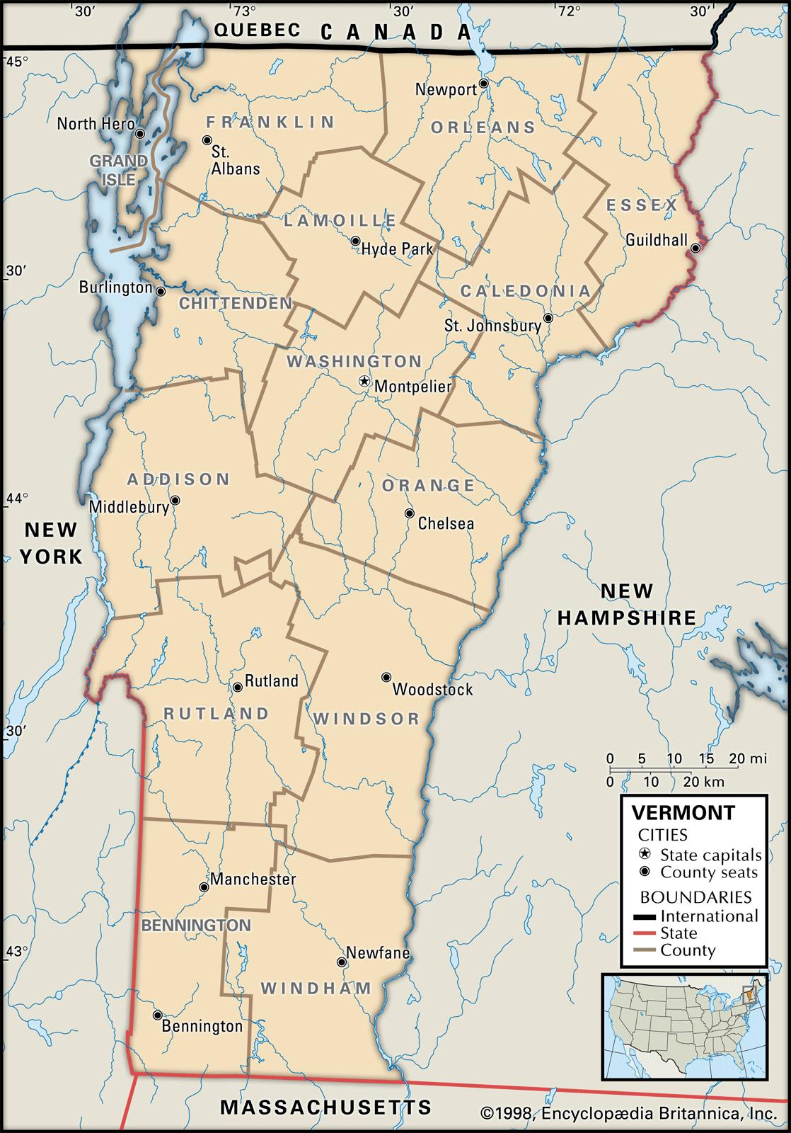 Maps Of Vermont MapofUS