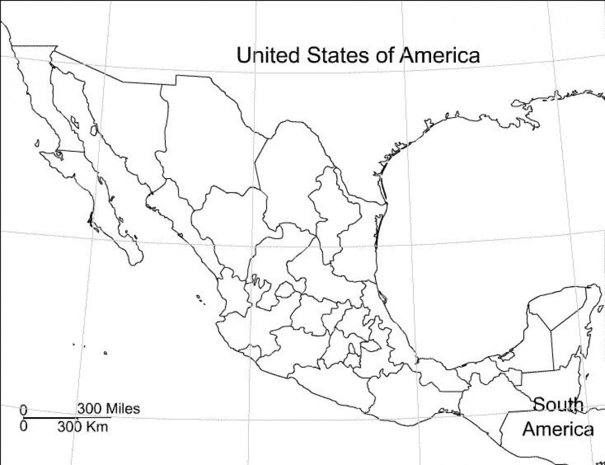 Mexico Blank Map Mexico Map Blank Central America 