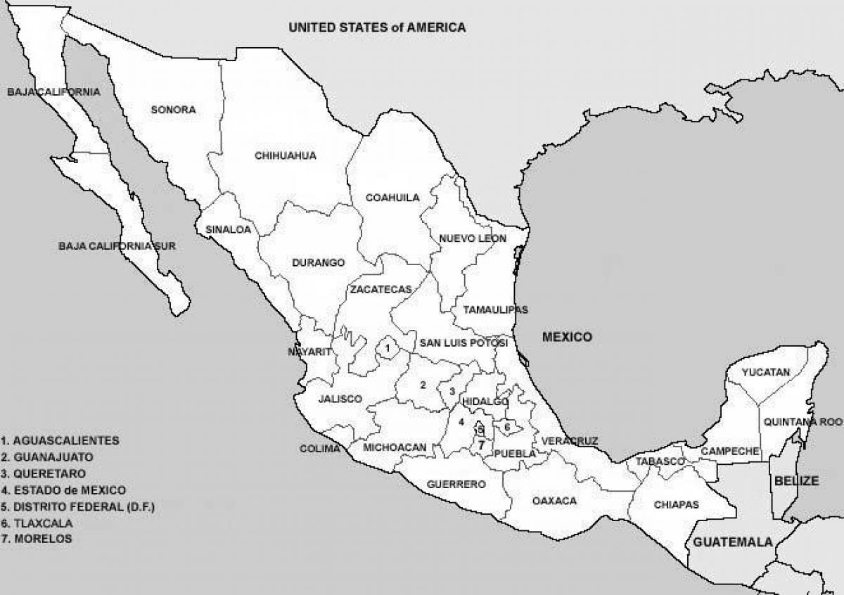 Mexico Counties Map Map Of Mexico Counties Central 