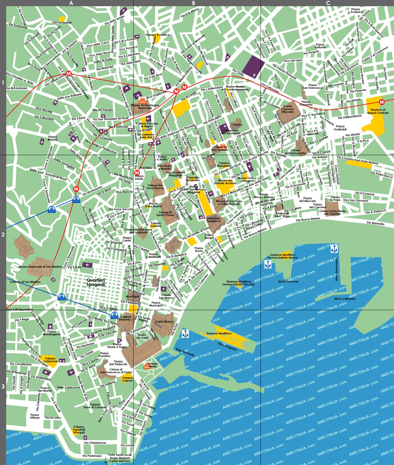 Napoli Mappa Turistica Napoli Mappa Turistica Campania 