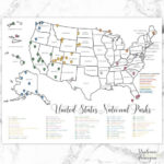 National Parks Map US National Parks Printable National