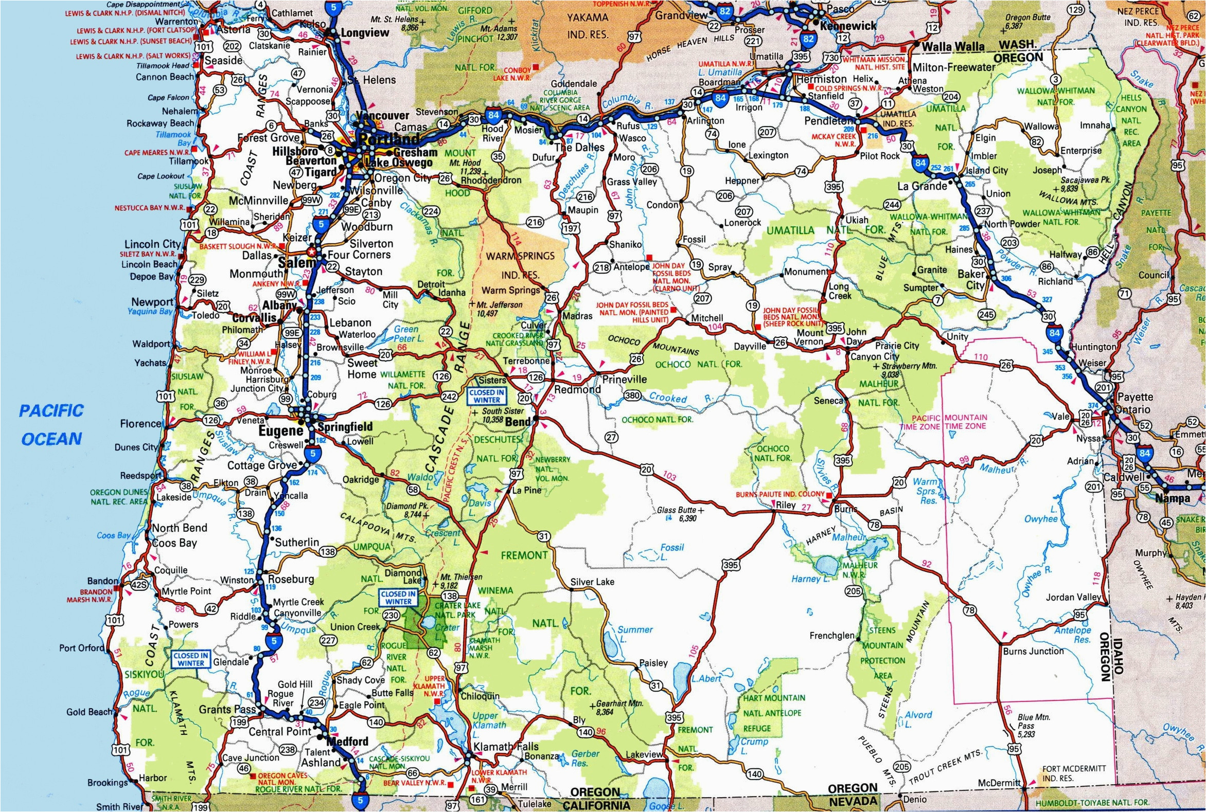 Oregon Road Map Online Secretmuseum Oregon Road Map Online Secretmuseum