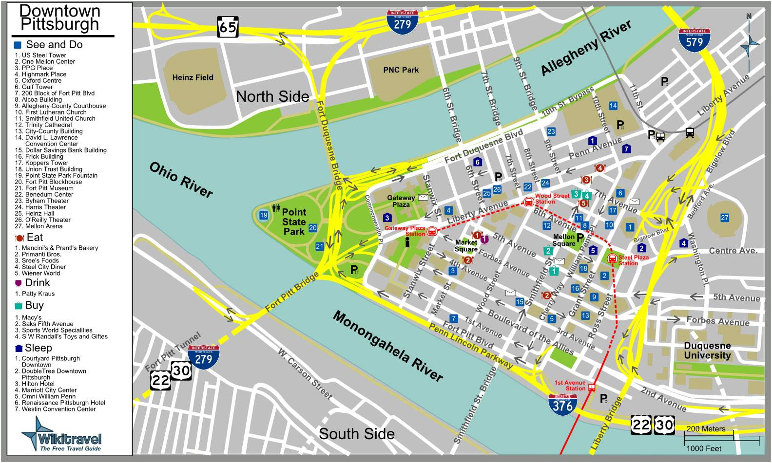 Pittsburgh Map Free Printable Maps