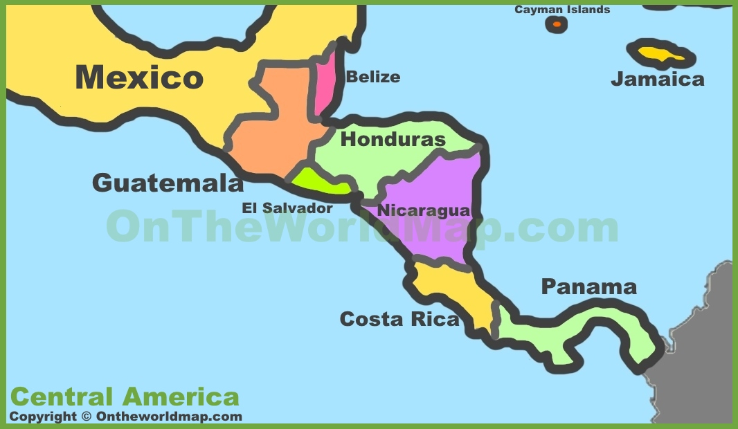 Political Map Of Central America Political Map Of Central America