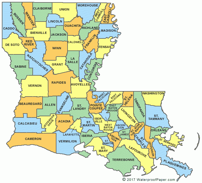 Printable Louisiana Maps State Outline Parish Cities