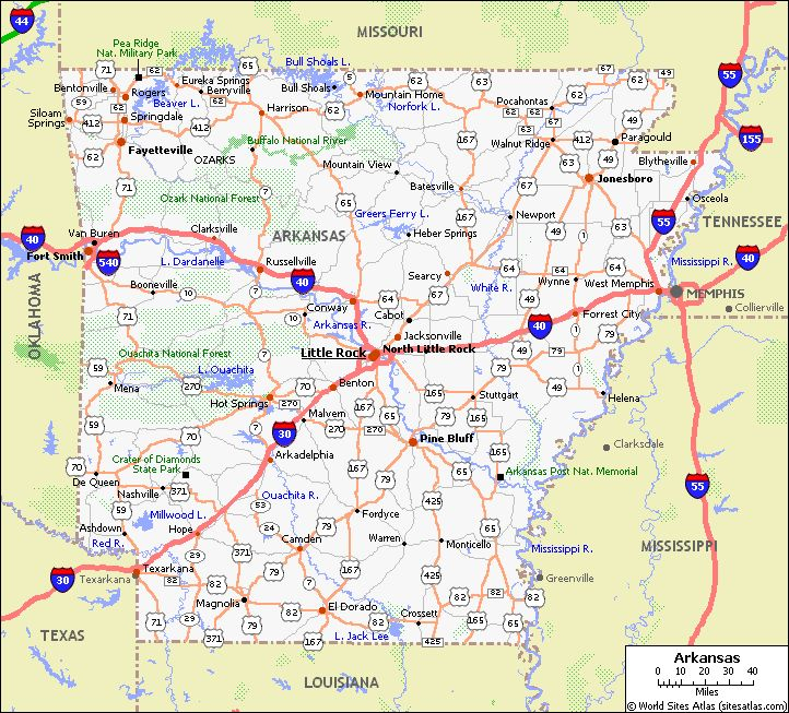 Printable Map Of Arkansas Free Print Out Maps AR State