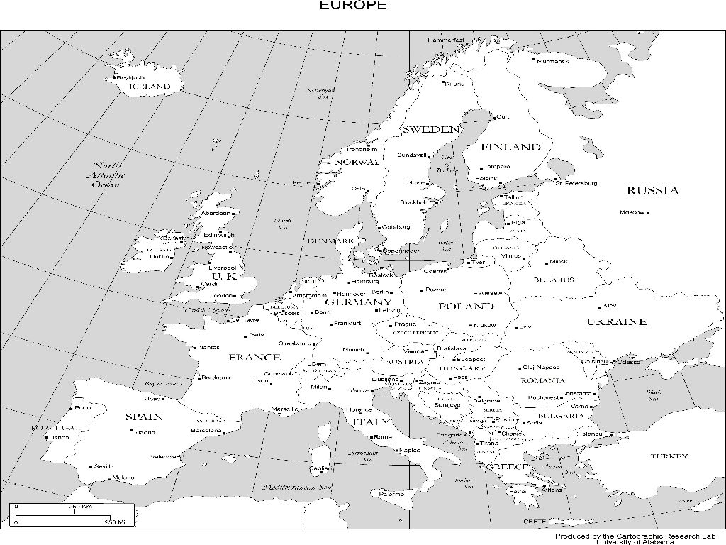 Printable Map Of Europe With Cities Usa Map 2018