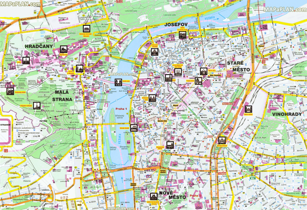 Printable Map Of Prague City Centre Printable Maps