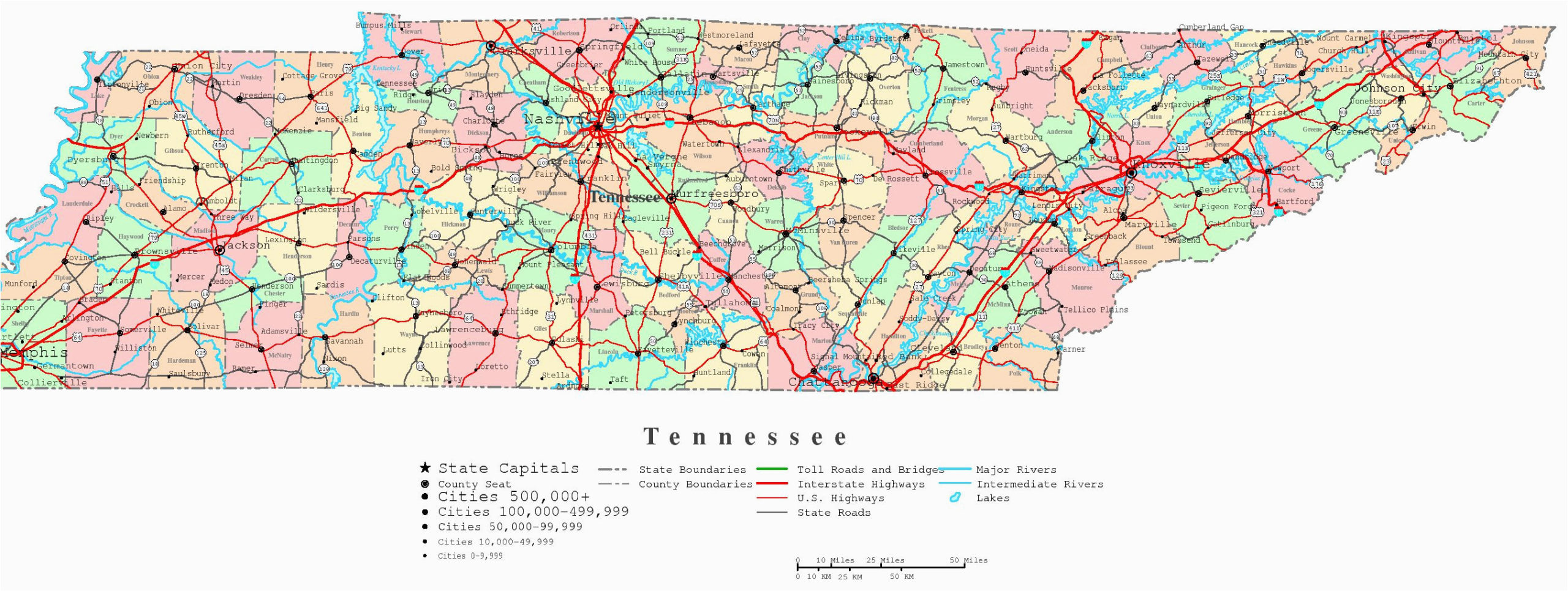 Printable Map Of Tennessee Counties Printable Map Of Tennessee Counties