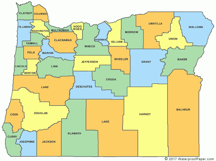 Printable Oregon Maps State Outline County Cities Printable Oregon Maps State Outline County Cities