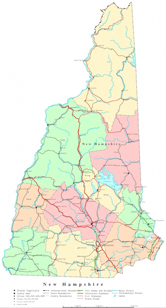 Printable Road Map Of New Hampshire Free Printable Maps