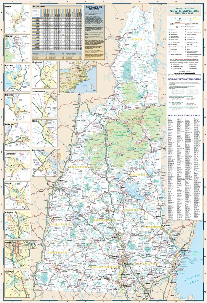 Printable Road Map Of New Hampshire Printable Maps