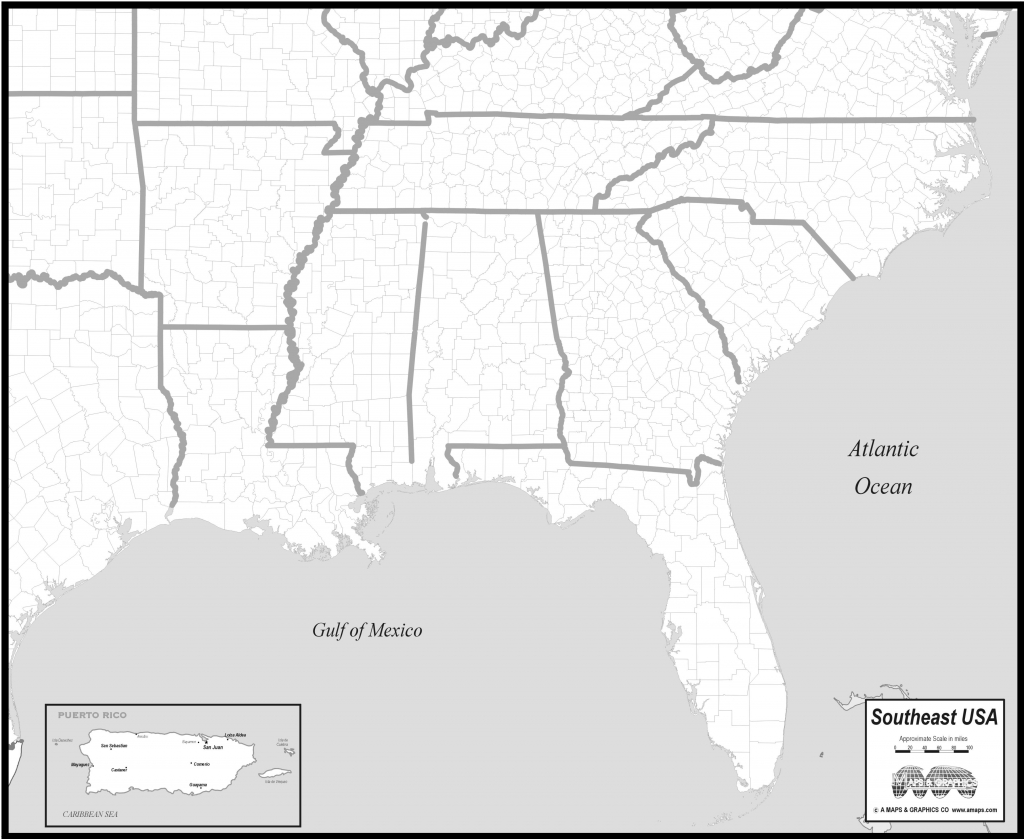 Printable Southeast Region Of The United States Map 