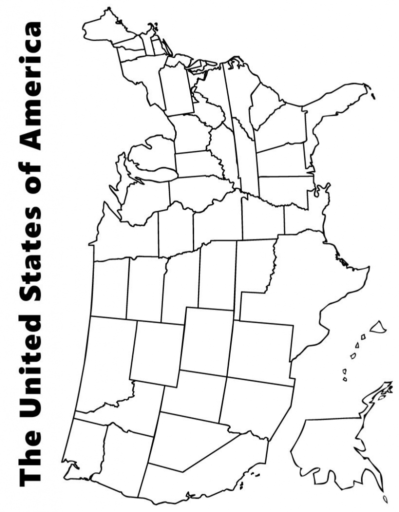 Printable United States Map For Kindergarten Printable 