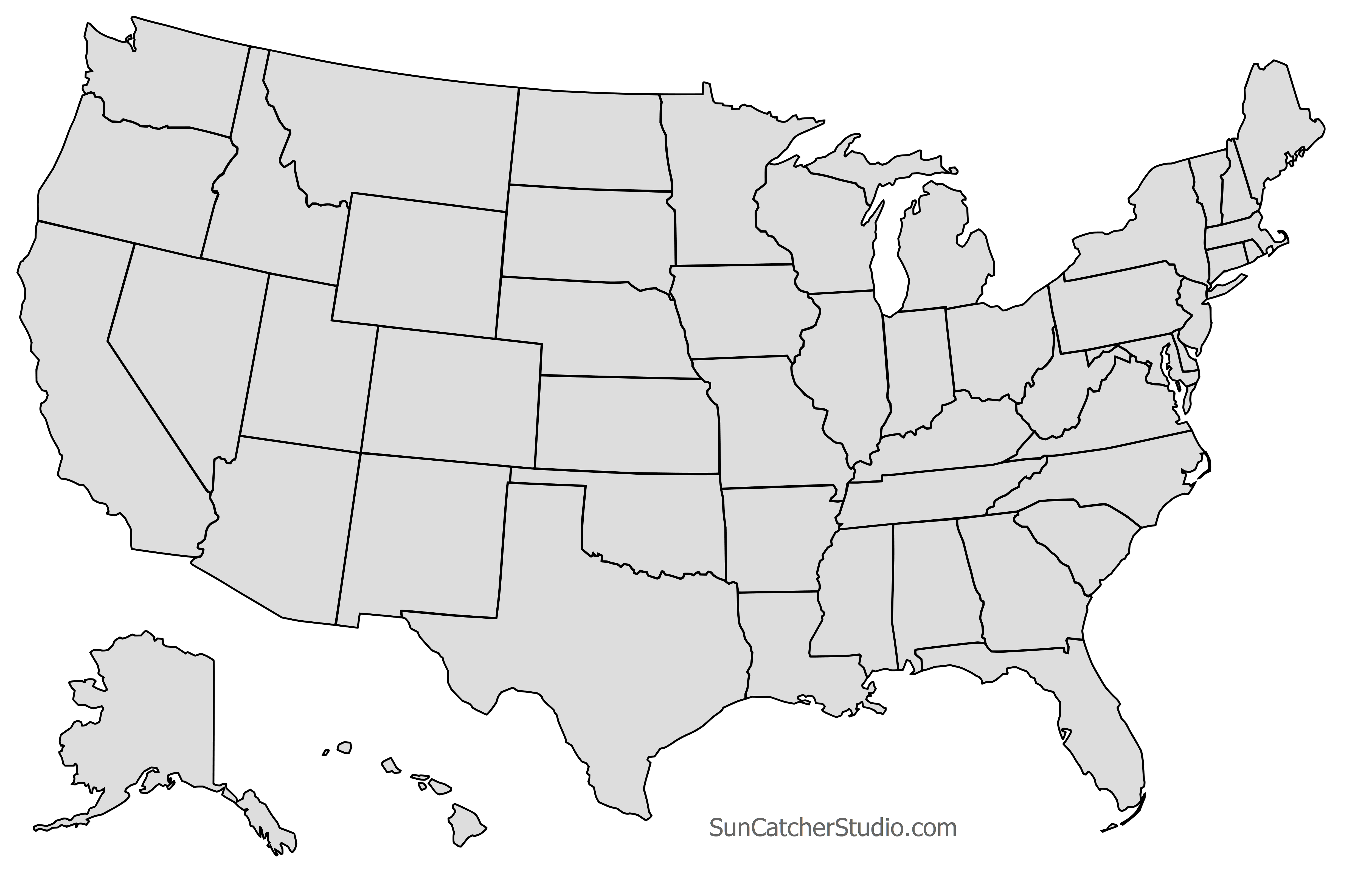 Printable States Map