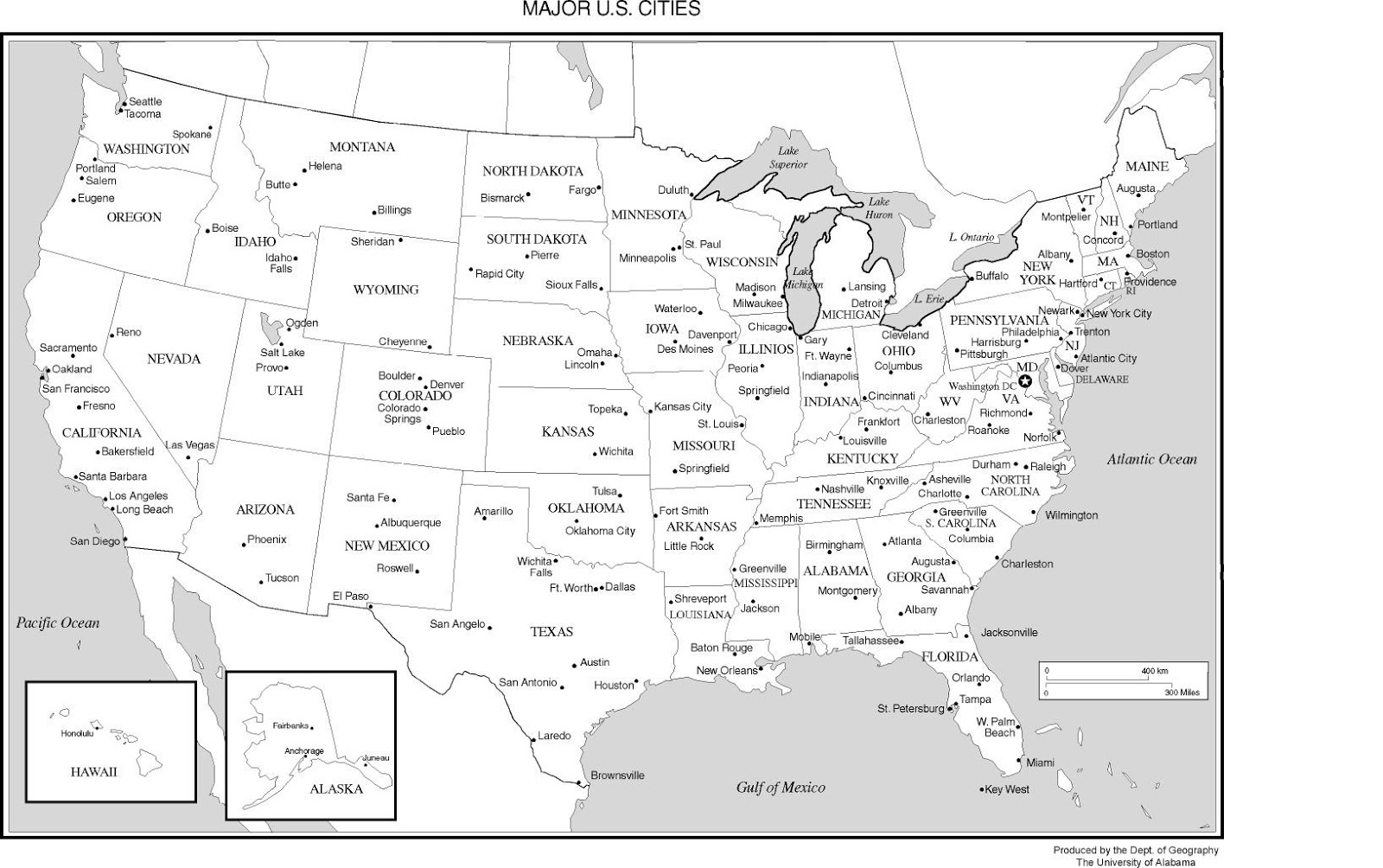 Printable USA Blank Map PDF