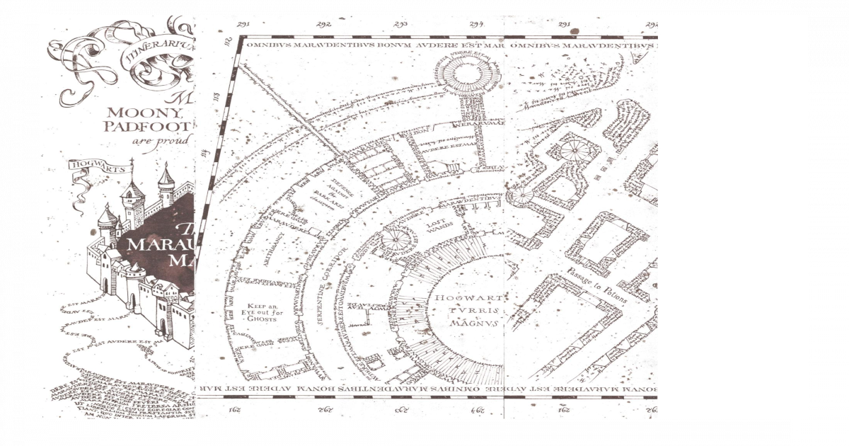 Printable White Marauders Map PDF