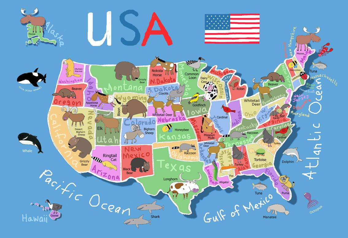 Ravensburger With Images Usa Map United States Map 