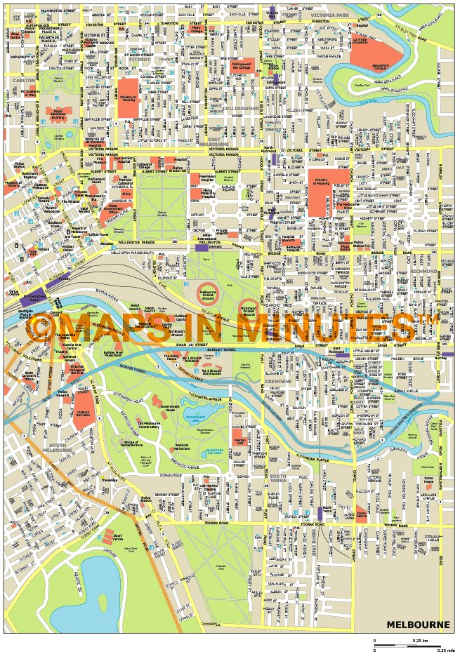 Royalty Free Melbourne Illustrator Vector Format City Map Royalty Free Melbourne Illustrator Vector Format City Map