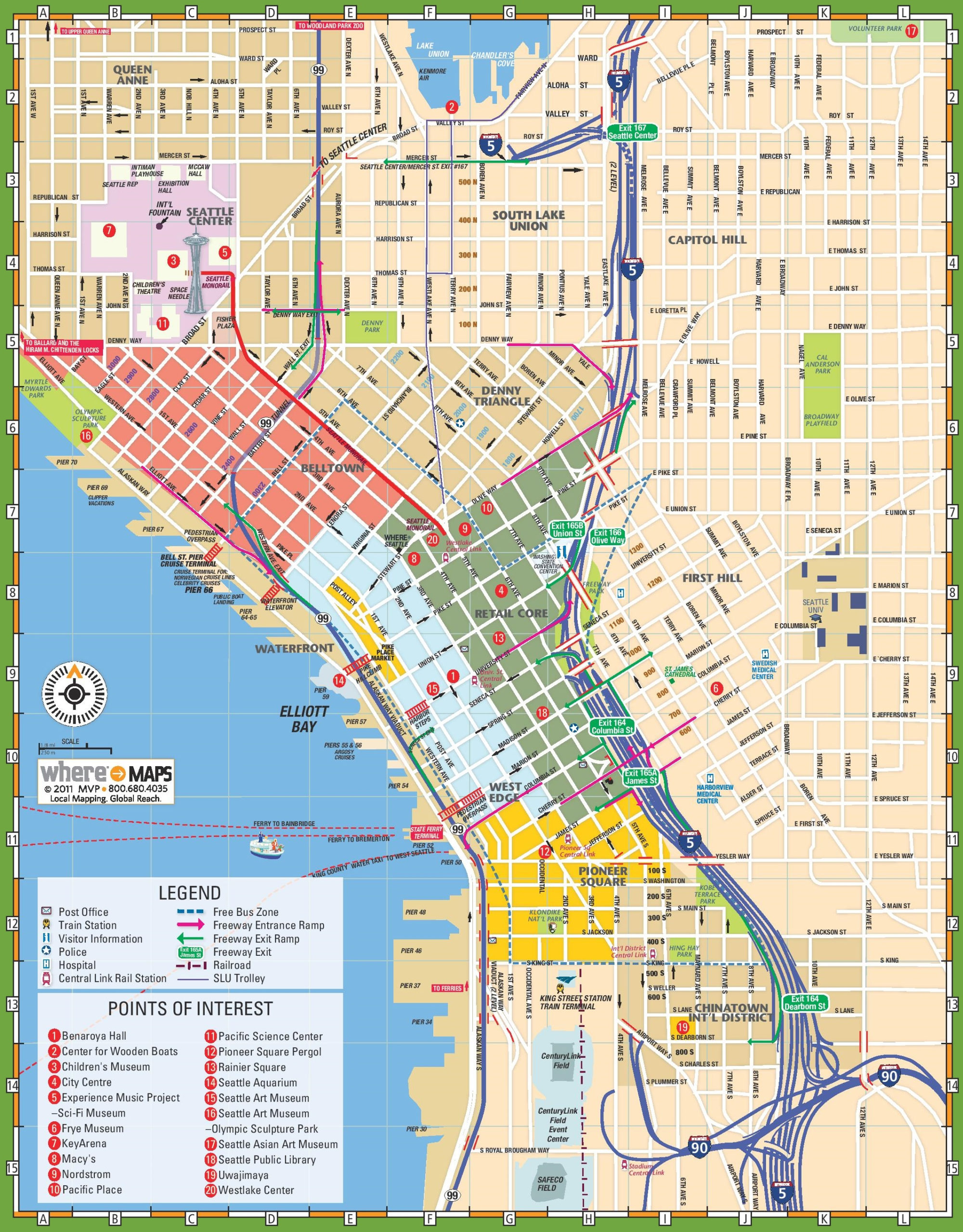 Seattle Tourist Map Seattle Tourist Map