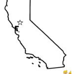 State Map Of California Coloring Sheet For Kids At