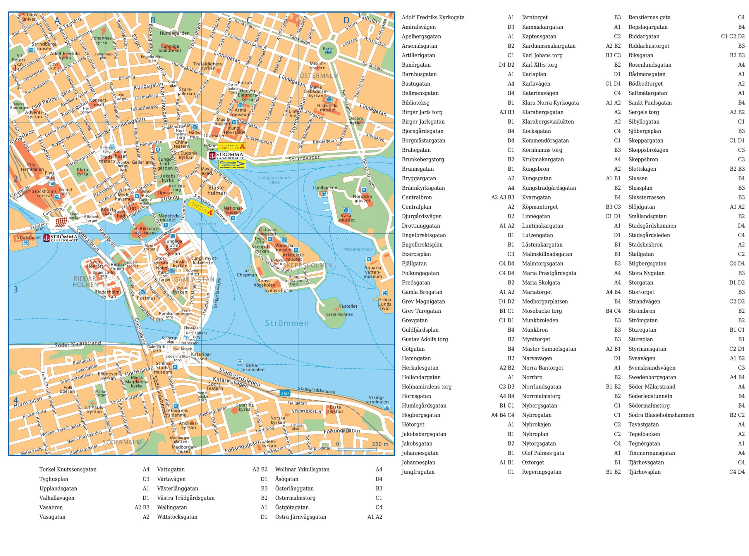 Stockholm City Center Map Stockholm City Center Map