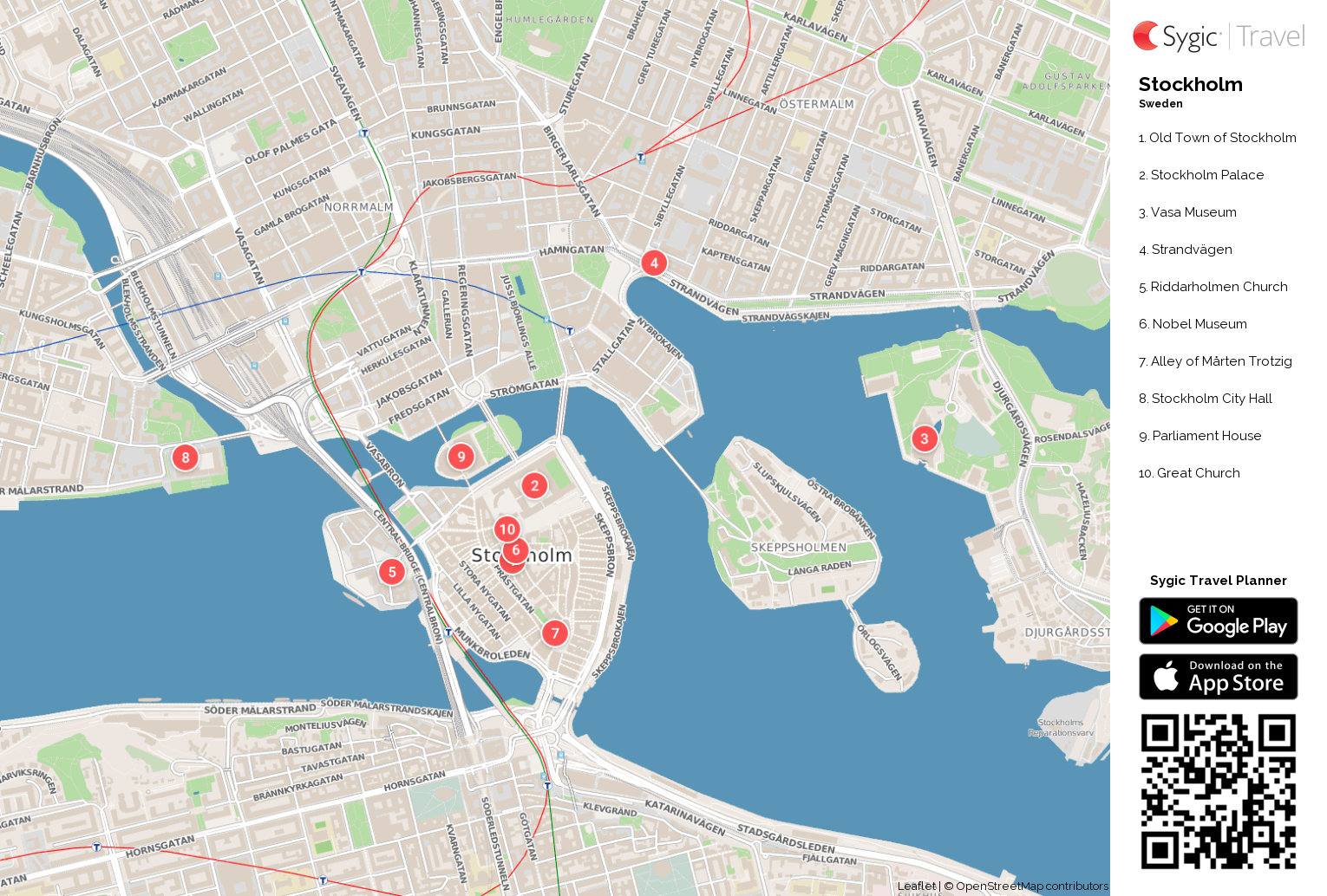 Stockholm Printable Tourist Map In 2020 Tourist Map Map 
