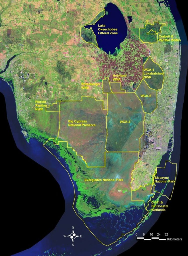 This Satellite View Of Far Southern Florida Shows The 