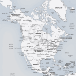 Vector Map Of North America Continent One Stop Map