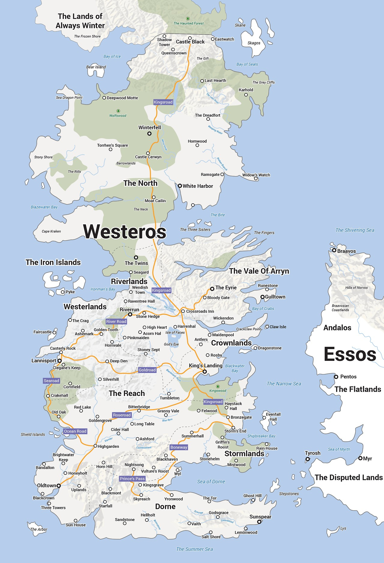 Viaggiare Dentro Game Of Thrones Google Maps Di Westeros